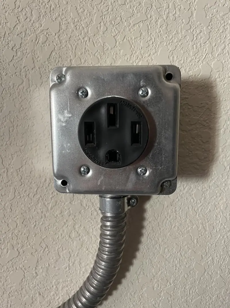 NEMA 14-50 outlet installed for Smart Home Electrical in Brick